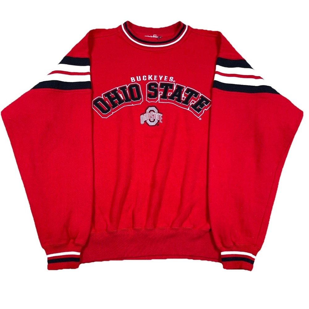 Vintage Ohio State Buckeyes Sweatshirt Men XL Red Crewneck Sweater 90s Y2K Heavy